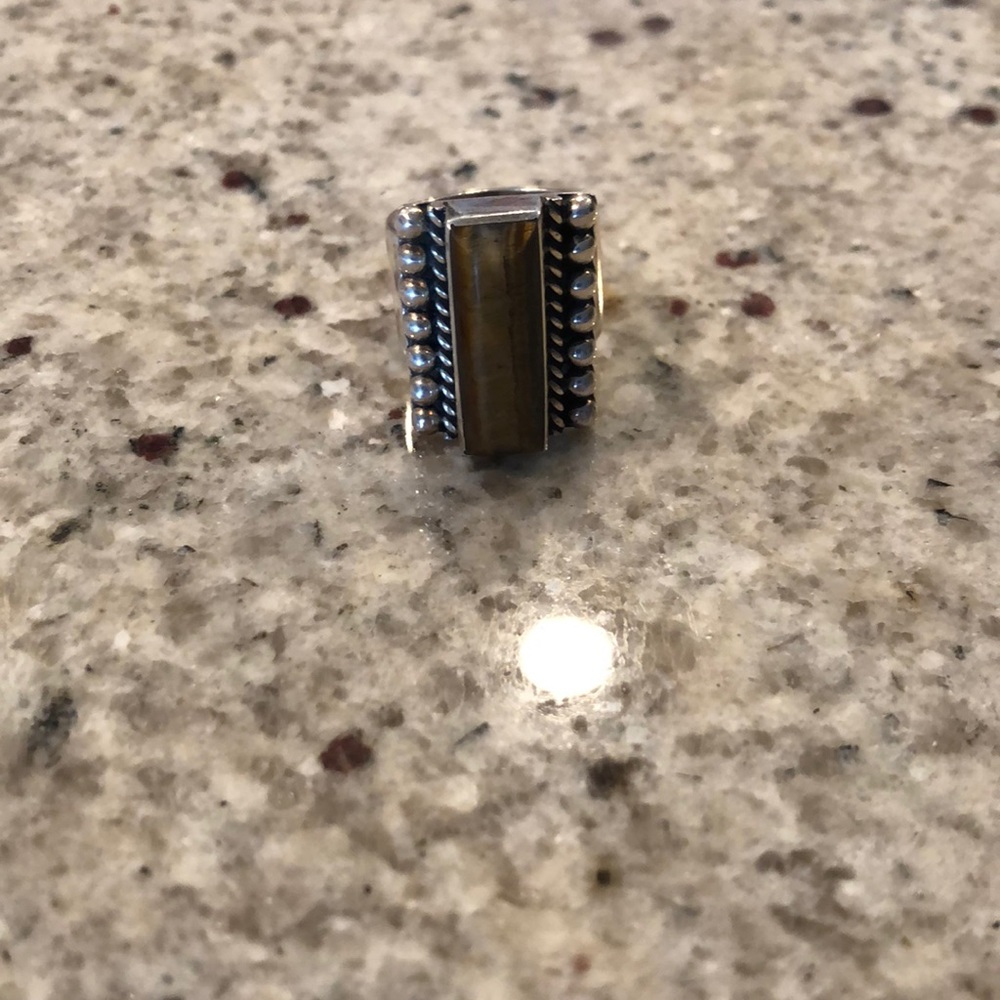 Sterling silver ring with tiger’s eye stone